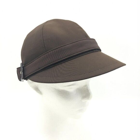 NWOT PRADA Brown Nylon Riding Cap Size M - Picture 11 of 11